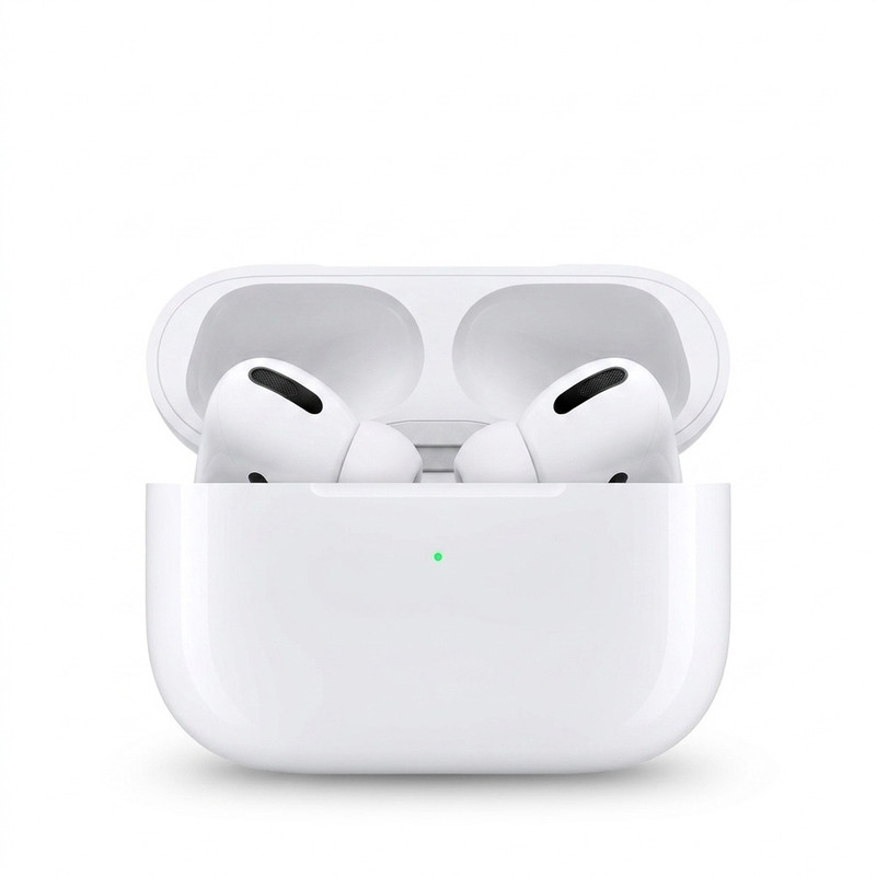 هدفون بلوتوثی اپل مدل AirPods Pro 2nd Generation با نویز کنسلینگ فعال (ANC)، نویز کنسلینگ میکروفون (ENC)، درگاه شارژ USB Type-C، با قابلیت شارژ بی‌سیم، دارای میکروفون دوگانه از نوع Beamforming، مقاومت در برابر رطوبت و عرق