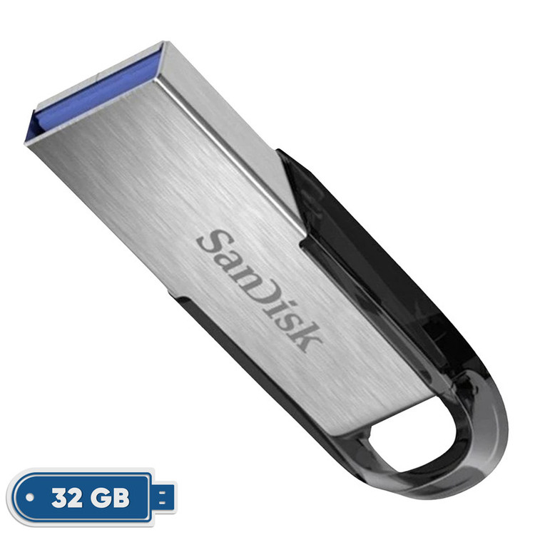 فلش مموری سن دیسک مدل CZ73 ظرفیت 32 گیگابایت با بدنه فلزی، رابط USB 3.0 و سرعت انتقال 150 مگابایت بر ثانیه، سازگار با ویندوز و مک و مناسب موبایل، تبلت، لپتاپ و تلویزیون