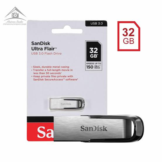 فلش مموری سن دیسک مدل CZ73 ظرفیت 32 گیگابایت با بدنه فلزی، رابط USB 3.0 و سرعت انتقال 150 مگابایت بر ثانیه، سازگار با ویندوز و مک و مناسب موبایل، تبلت، لپتاپ و تلویزیون