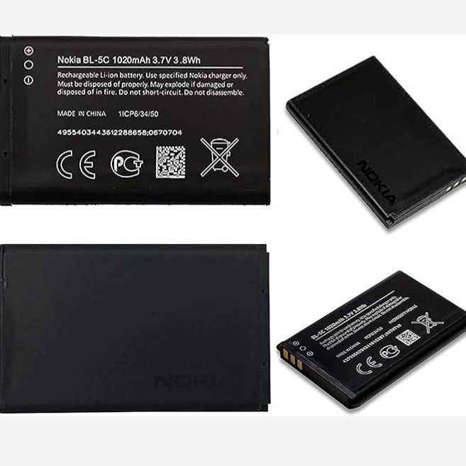 باتری موبایل اورجینال نوکیا NOKIA BL-5C 1020mAh مشکی