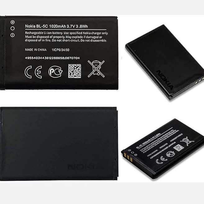 باتری موبایل اورجینال نوکیا NOKIA BL-5C 1020mAh مشکی