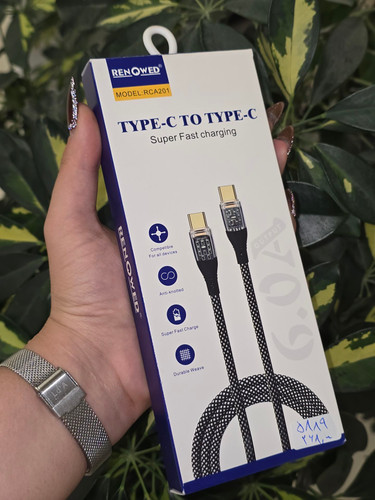 کابل شارژ سریع Type-C به Type-C رنوود مدل RCA201