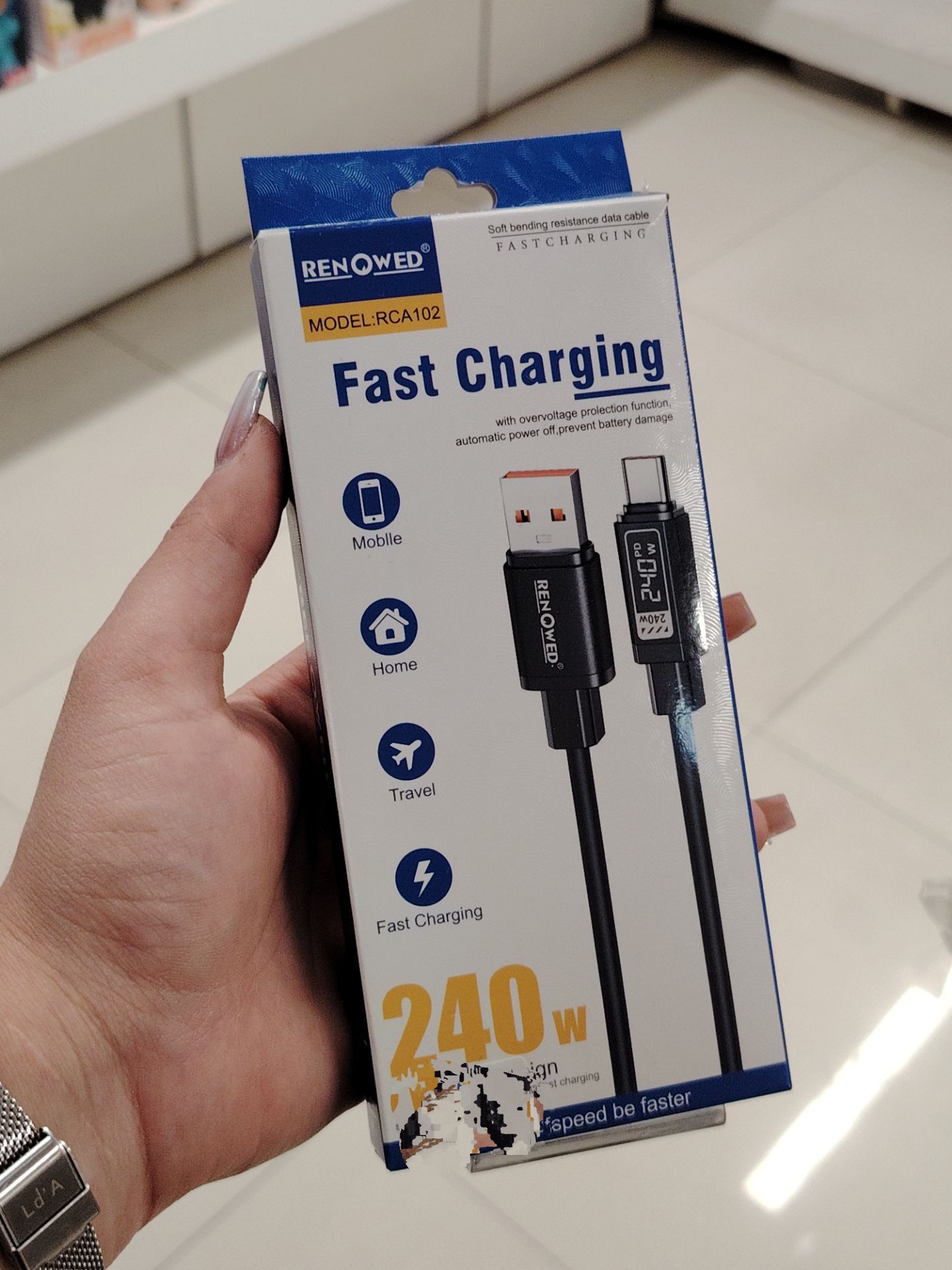 کابل تایپ‌سی RENOWED مدل RCA102