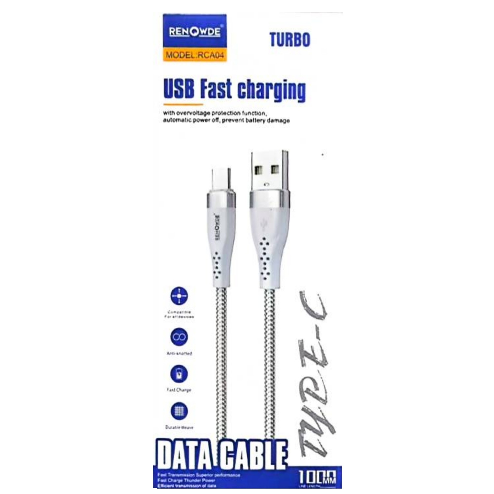 کابل شارژ تایپ سی RENQWDE TURBO