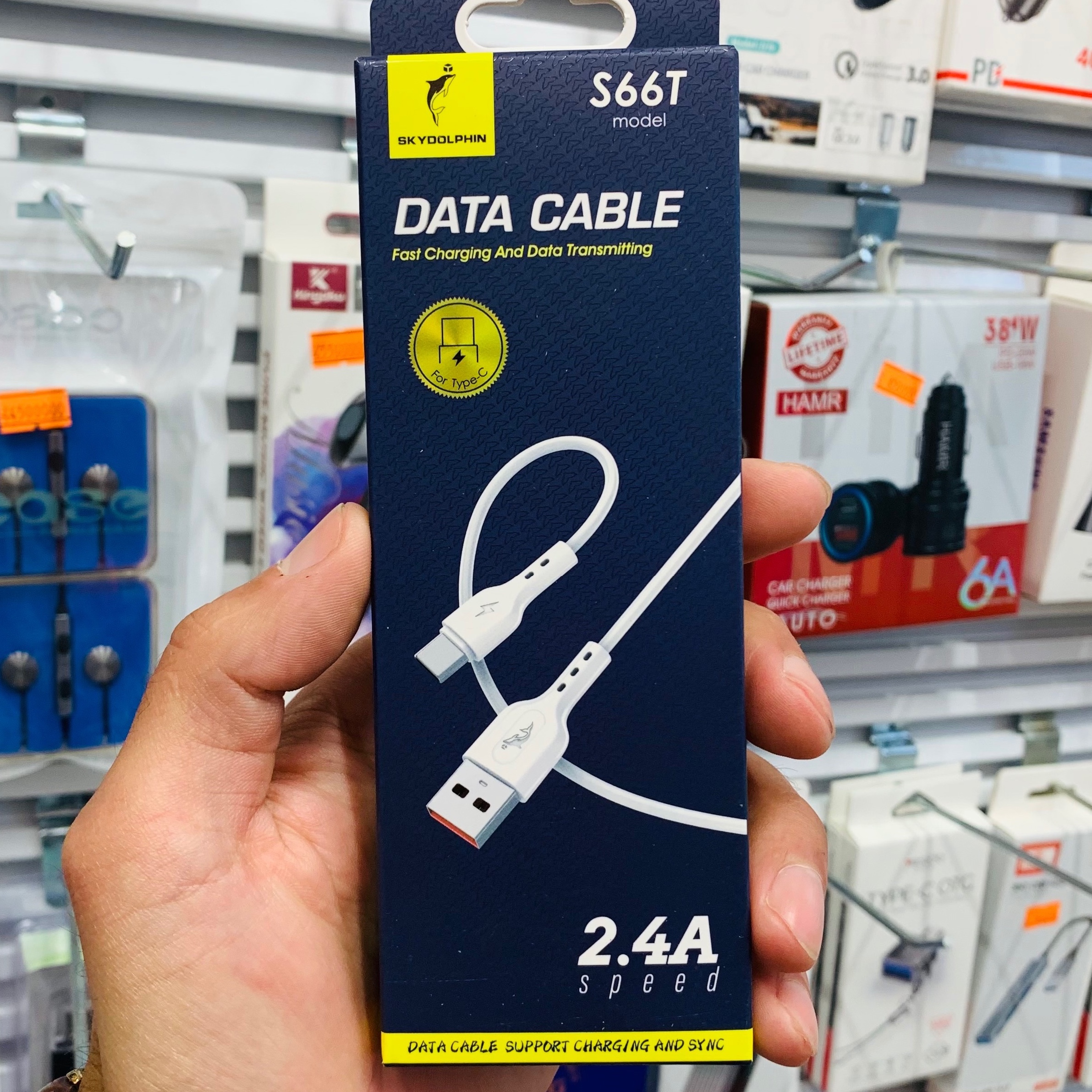 کابل شارژ تایپ سی بهUSB برنداسکای دلفین S66T