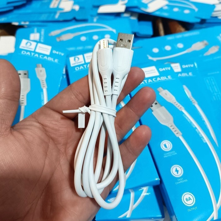 کابل شارژ میکرو یو اس بی فست شارژ Denmen مدل D41V (100 عددی)
