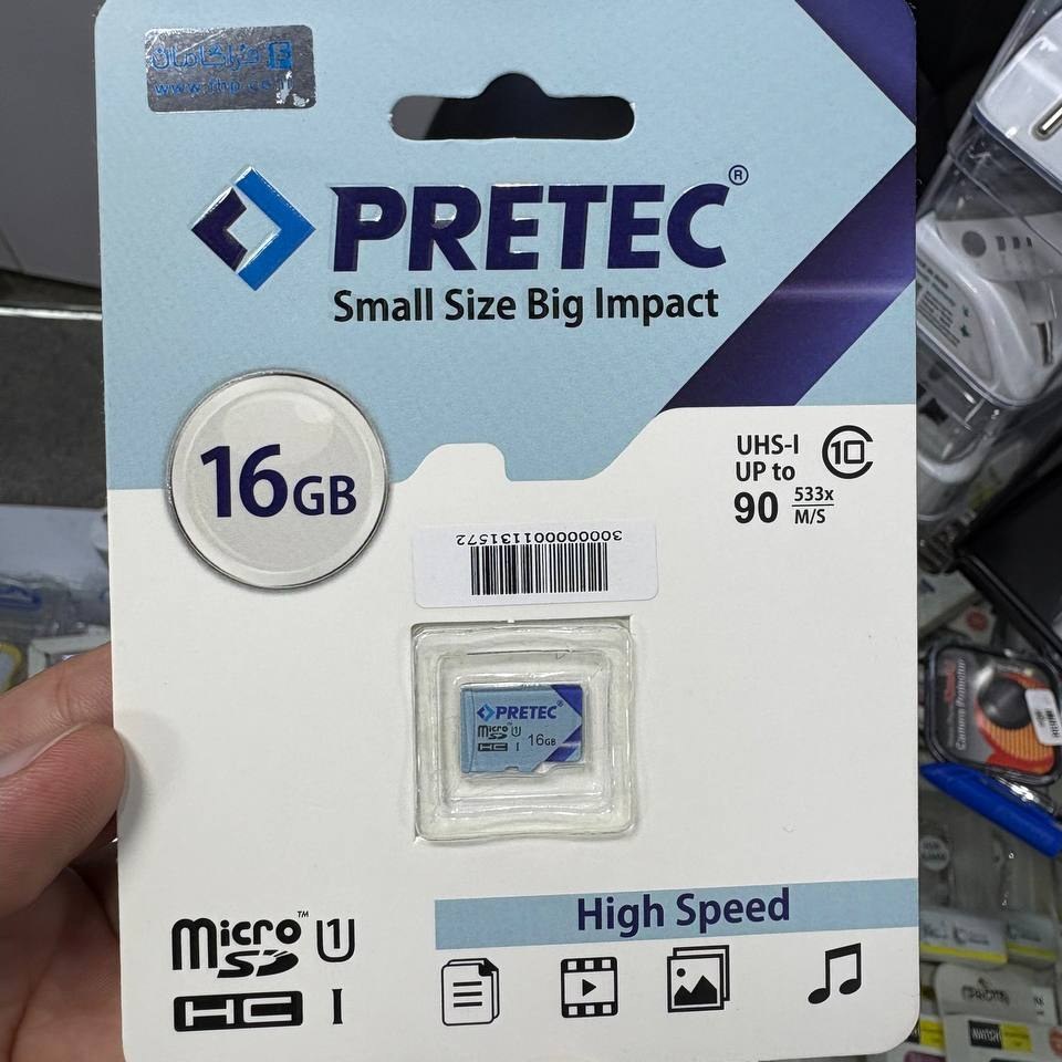 کارت حافظه 16GB پرتک مدل PRETEC 533X با گارانتی مادام العمر شرکتی